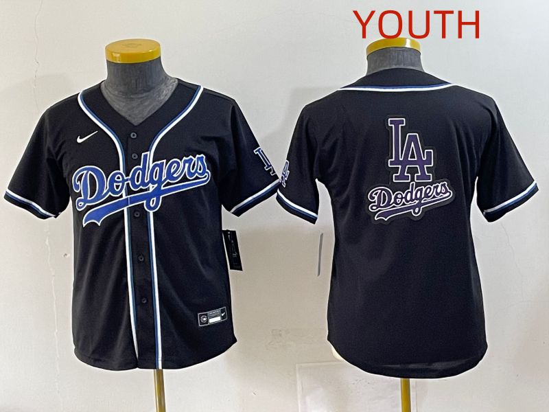 Youth 2025 Los Angeles Dodgers Blank Black Three generations Fashion Nike MLB Jersey style 25